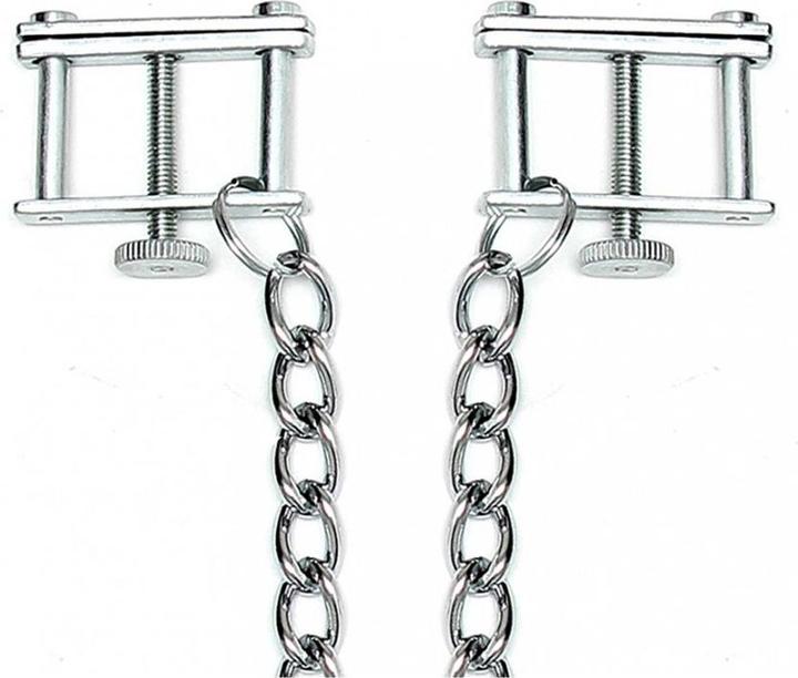 Actual product image Rimba Nipple clamps with screws and chain