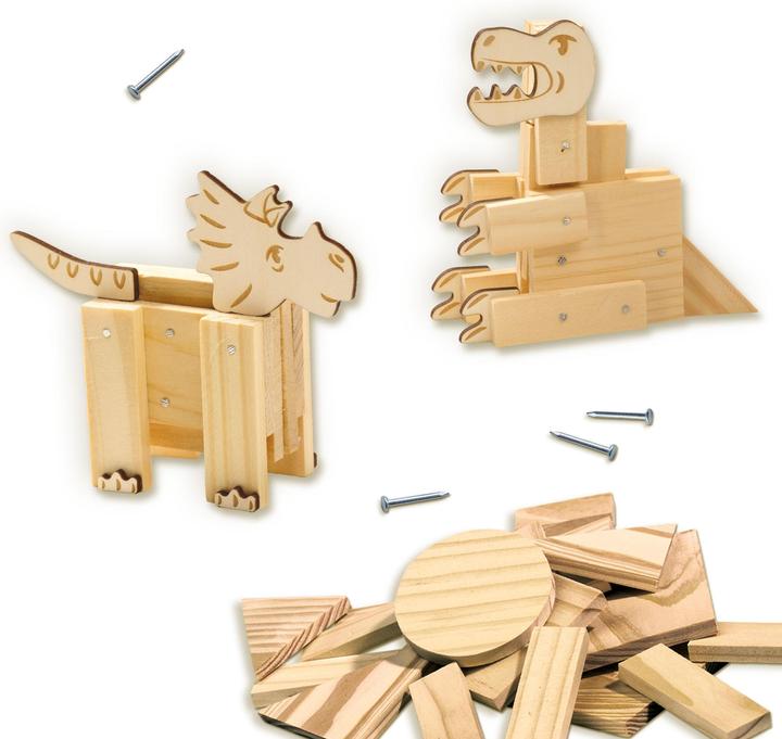 Actual product image Ses Creative woodworking set dinosaur