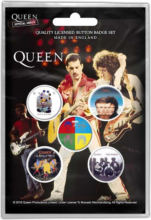 Queen Alben AnsteckerSet 5erPack Kunststoff Metall