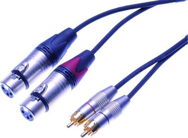Image du produit Contrik Câble stéréo RCA vers 2 x XLR femelle (3 m, RCA)