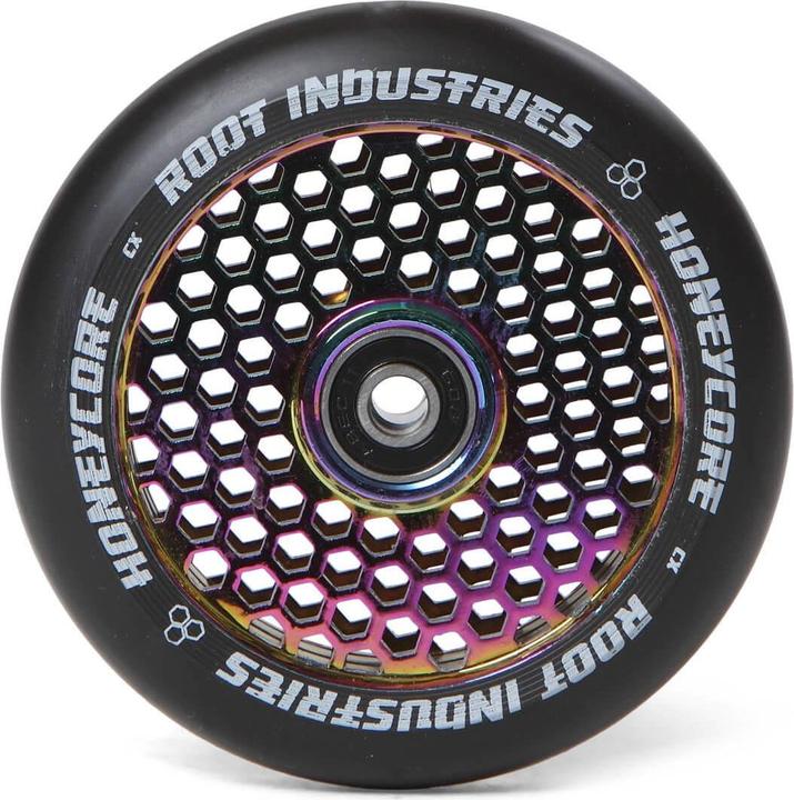Actual product image Root Industries Root Honeycore Black 110mm Pro Scooter Wheels Neochrome