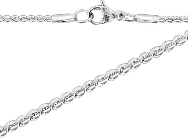 Actual product image Star Piercing Kette verdreht flach silber (without brass, Surgical steel 316L)
