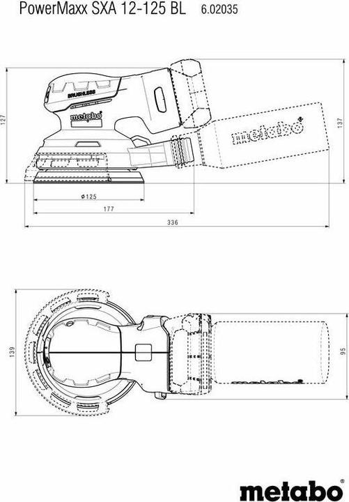 Produktbild Metabo PowerMaxx SXA12-125 BL Solo (Exzenterschleifer)