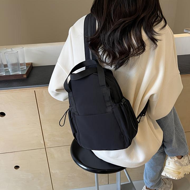 Produktbild Only-Bags.Store Leichter Nylon-Rucksack, Mode Crossbody Chest Bag, Solid Color Fitness Bag