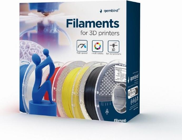 Produktbild Gembird 3DP-STPU1.75-01-Y-Filament TPU Gelb 1,75 mm 1 kg (TPU, 1.75 mm, 1000 g, Gelb)