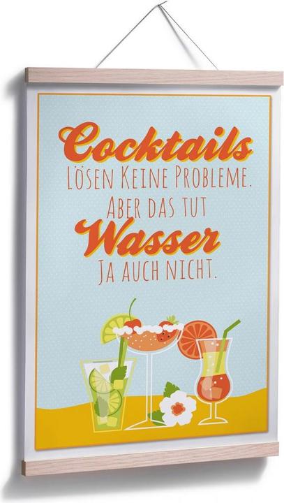 Image du produit Trenddeko Les cocktails ne résolvent pas les problèmes... (70 x 100 cm)