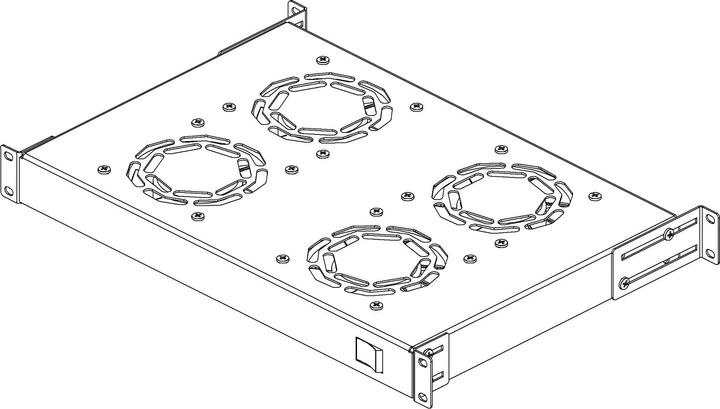 Produktbild Digitus Lüftereinheit zur variablen 483 mm (19")-Installation