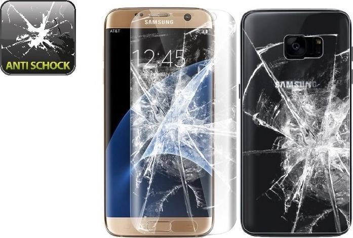 Produktbild Protectorking 2x Panzerfolie Anti-Shock HD Klar (2 Stück, Samsung Galaxy S7 Edge)