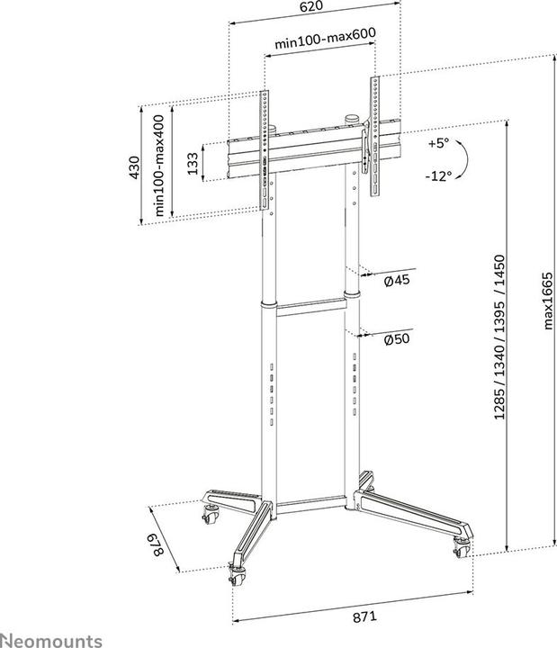 Actual product image Neomounts FL50-540BL1 (Universal, 70", 50 kg)