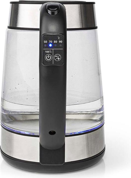 Produktbild Nedis Wasserkocher - Glasgehäuse - Temperaturanzeige - Variable Temperaturen (60, 70, 80, 90, 100 (1.70 l, EU-Stecker)