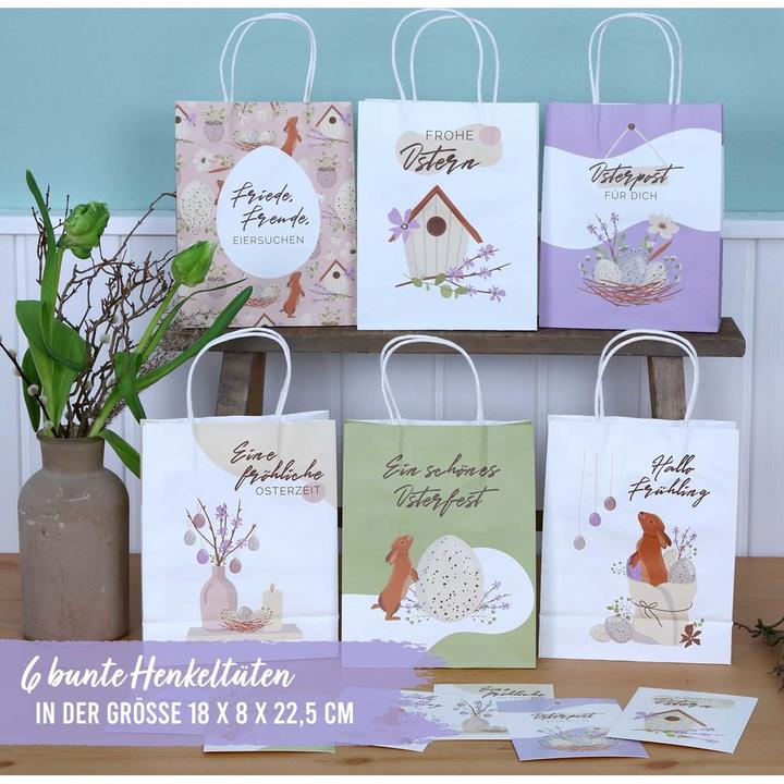Image du produit Papierdrachen Sacs cadeaux de Pâques XXL (Pochette cadeau, 6 x)