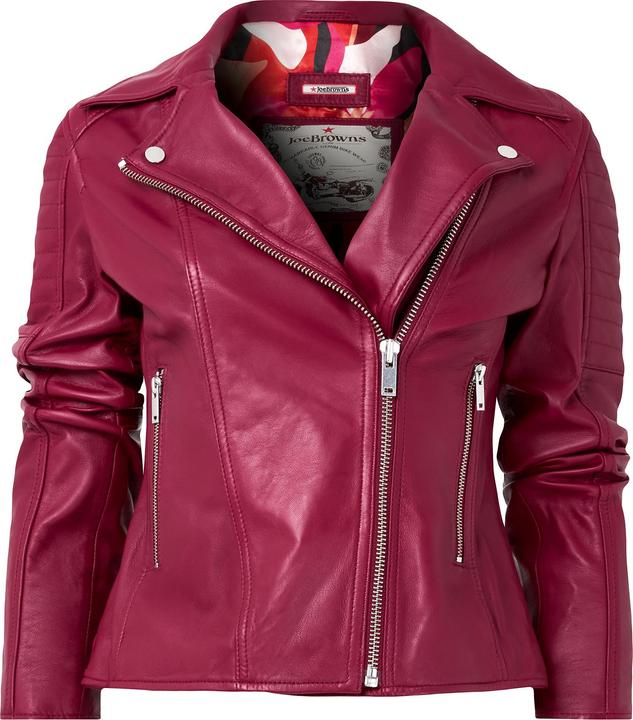 Produktbild Joe Browns Raspberry Leather Biker Jacket (46)