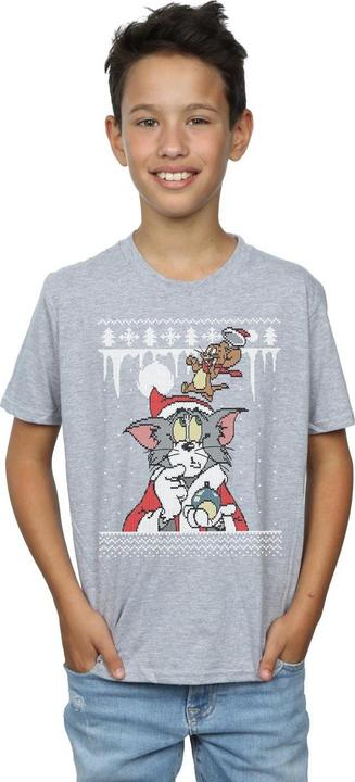 Immagine prodotto Tom & Jerry Christmas Fair Isle Maglietta Ragazzi (128)