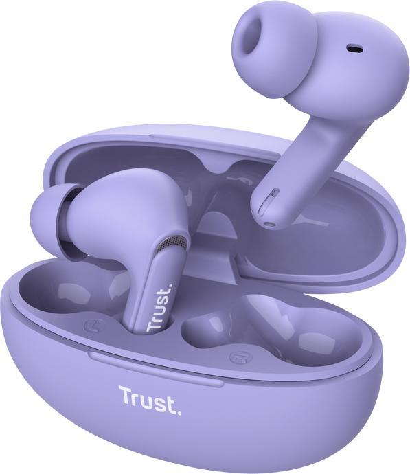 Produktbild Trust Yavi Bt Enc Earbuds Purple (ANC, 23 h, Kabellos)