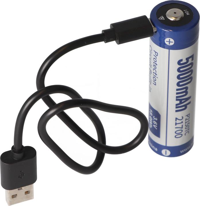 Immagine prodotto Keeppower Batteria 2 pezzi 21700 con protezione PCB incl. possibilità di ricarica USB-C (2 pz., 5000 mAh, Accumulatore di carica elettrica)