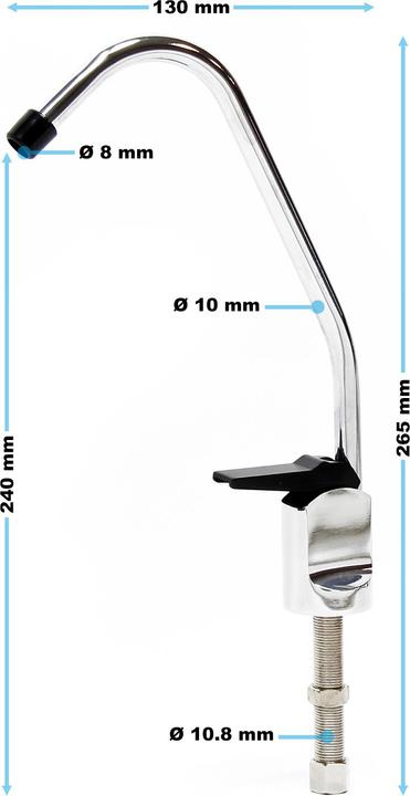 Image du produit Naturewater Robinet Eau 6,35mm (1/4") Système Osmose Inverse (RO) «Tipper» D-01 Filtration Osmoseur