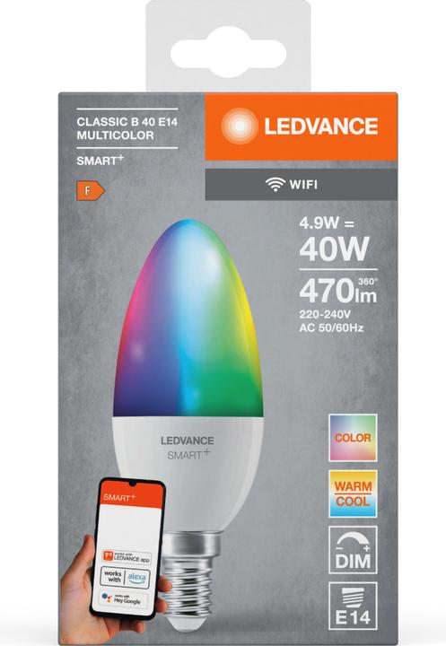Produktbild Ledvance Smart+ (E14, 4.90 W, 470 lm, 1 x, F)