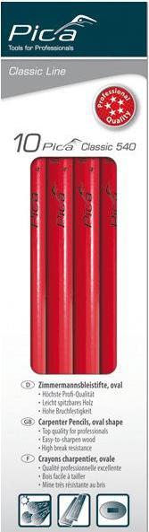 Actual product image Pica Crayon charpentier Classic 540 30 cm SB (2H, 10 x)