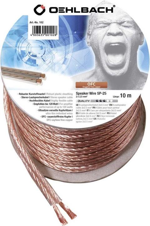 Oehlbach Sp25 (10 m, 2.50 mm²)