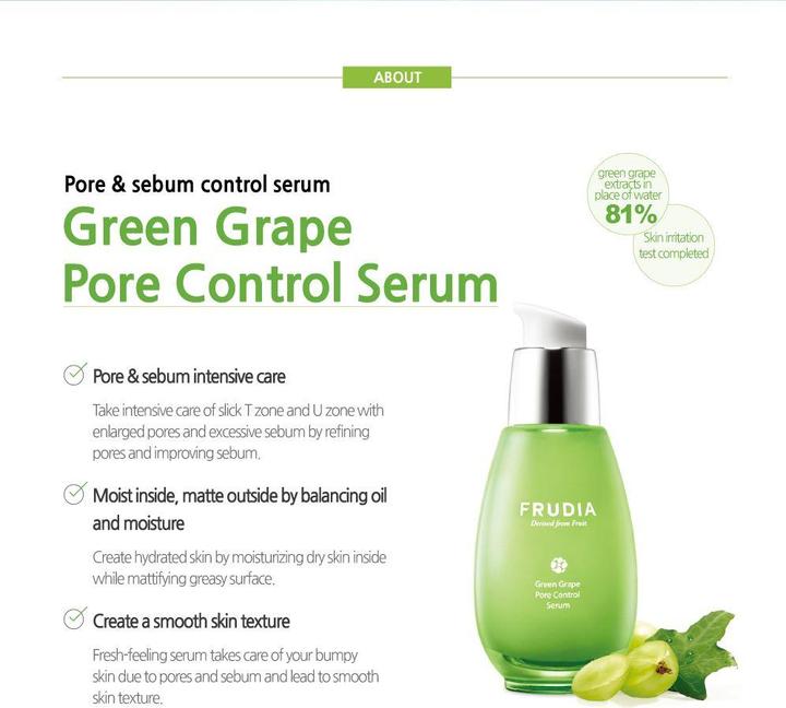 Image du produit Frudia Sérum pour peaux grasses Pore Control Green Grape 50G