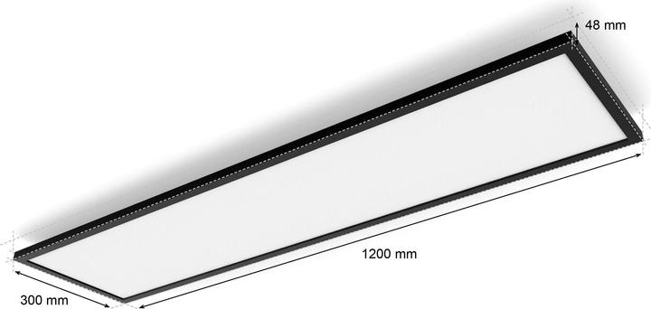 Image du produit Philips Hue White Amb. Aurelle lampe de pan 120x30cm noir (3750 lm)