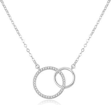 Actual product image Beneto Nice silver necklace with rings AGS1157 / 47 (L)