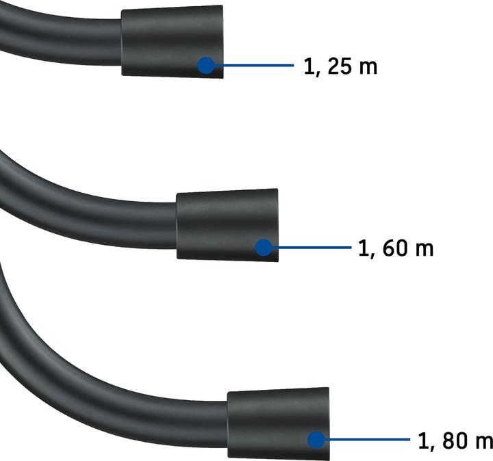 Productafbeelding Duravit Doucheslang zwart mat 1600mm (160 cm)