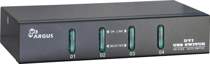 Produktbild Intertech KVM KVM-AS-41DA 4x DVI-I 8x 3pol 3,5mm Klinke 2x USB