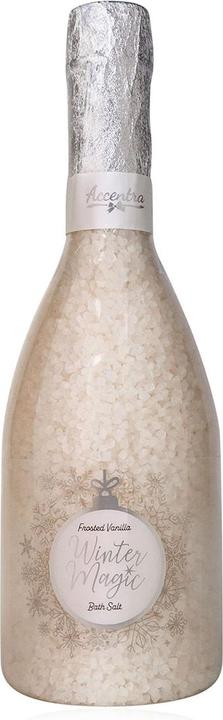 Image du produit Accentra Sel de bain WINTER MAGIC en bouteille de champagne, parfum : Frosted Vanilla (Sel de bain)