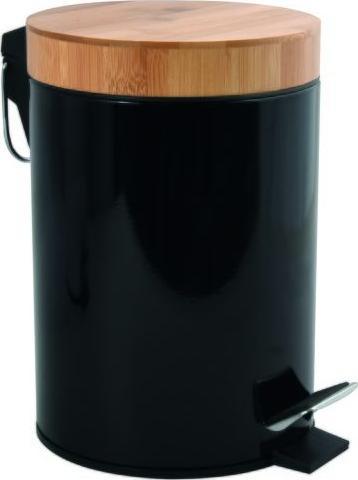 Produktbild MSV Poubelle Aza 3l Noir Avec Couvercle En Bamboo (3 l)