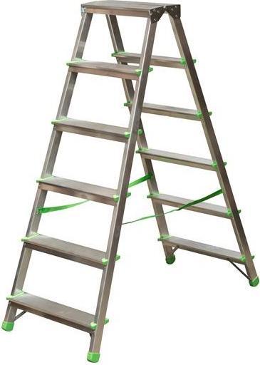 Actual product image DIY 2-Sided Aluminium Folding Stairs 6-Step (Working platform)