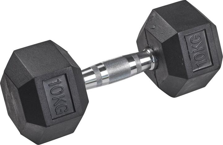 Produktbild Tanga Sports Gummi-Kurzhantel HEX, 10 kg (1 x 10 kg)