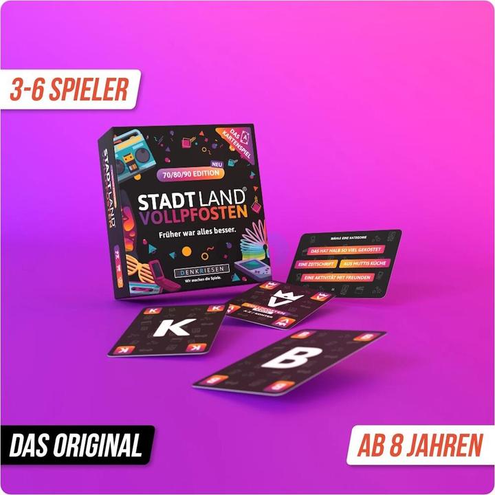 Actual product image Denkriesen DENRKIESEN - STADT LAND VOLLPFOSTEN® - The card game - 70/80/90 EDITION - "Everything used to be (German)