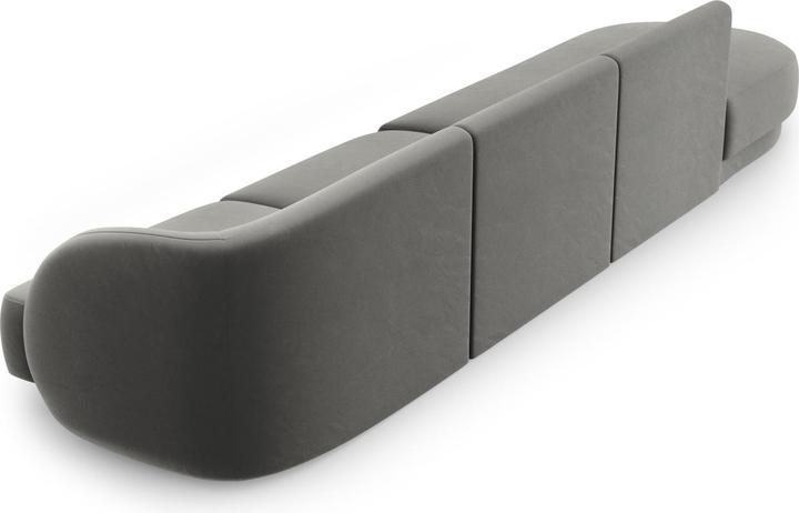 Actual product image Micadoni Left Velvet Sofa, "Miley", 4 Seats, 323x90x70Made in Europe (2 person sofa, 3-seater, 4-seater)
