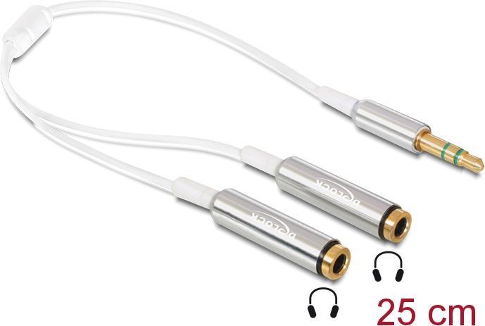 Produktbild Delock Splitter Klinke 3,5 mm - 2x Klinkenbuchse (0.25 m, 3.5mm Klinke (AUX))