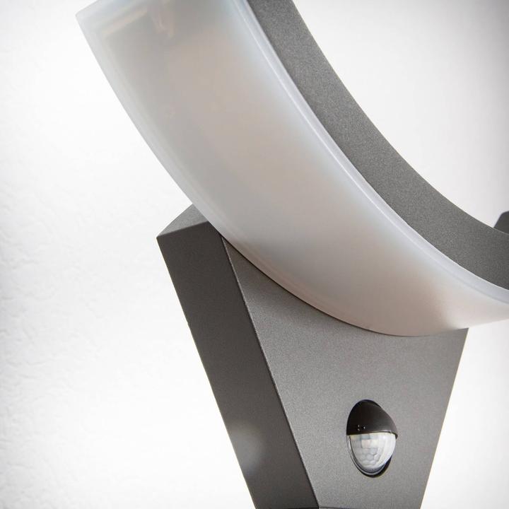 Produktbild Lucande Half Aussen Garten Leuchte w/Sensor Graphite (550 lm, IP54)