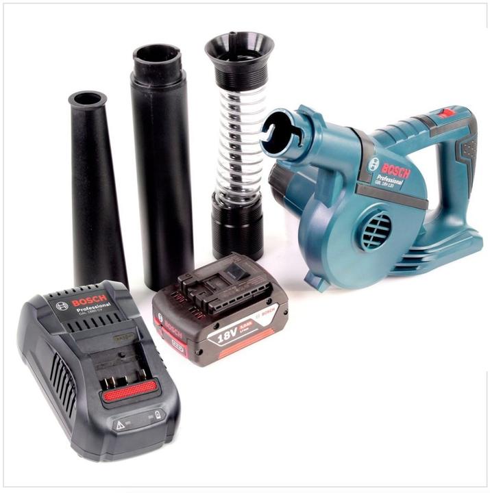 Actual product image Bosch Professional Bosch GBL 18 V-120 Cordless Leaf Blower + 1x Battery 18V 5,0 Ah + Charger GAL 1880 CV (Rechargeable battery operated, Workshop blower)