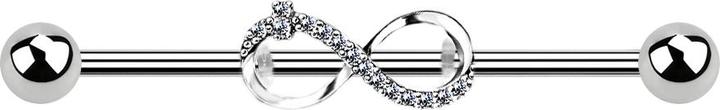 Star Piercing Barbell silber mit Unendlich (Messing, Chirurgenstahl 316L)