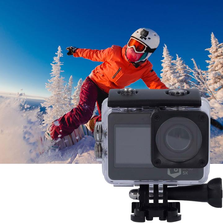 Image du produit Nedis Action Cam | Double écran | 5K@30fps | 16 MPixel | Etanche à : 30.00 m | 80 min | Wi (30p, WiFi)