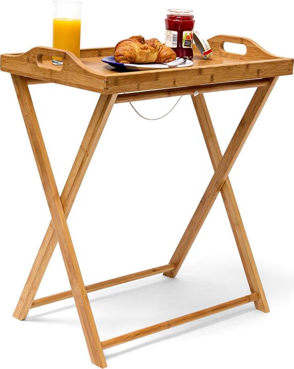 Actual product image Relaxdays Bamboo tray table