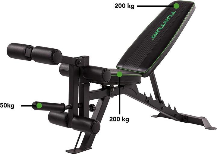 Image du produit Tunturi Verstellbare Hantelbank mit Bauch- und Beintrainer UB60