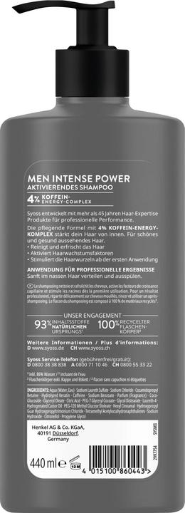 Image du produit Syoss Puissance intense (440 ml, Shampoing liquide)