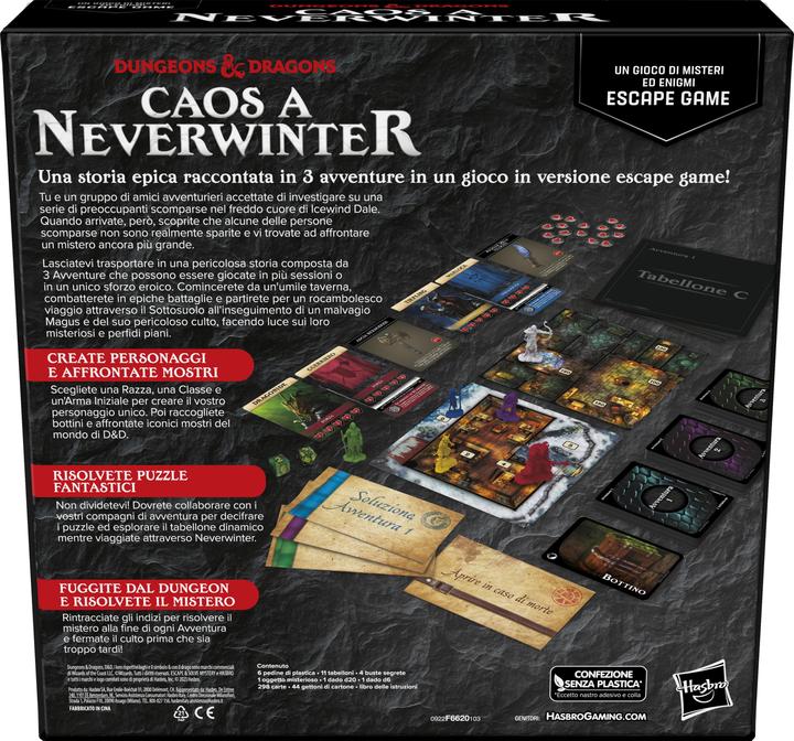Immagine prodotto Hasbro Gaming Dungeons & Dragons: Caos a Neverwinter, un gioco di misteri ed enigmi in versione Escape Game, gioco