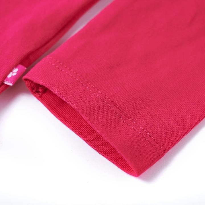 Image du produit VidaXL T-shirt manches longues enfant rose vif 128,Composition : 95% Coton (128)