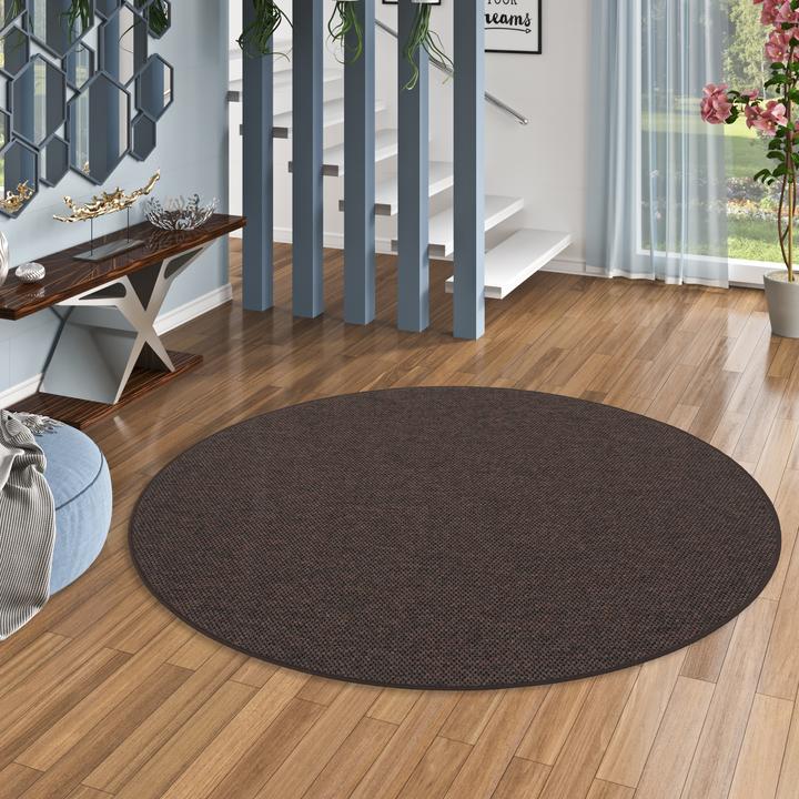 Produktbild Snapstyle Bentzon Natur Flachgewebe Teppich Rund (133 x 133 cm)