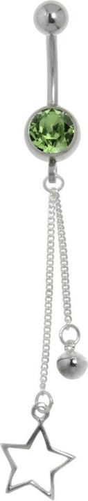 Produktbild Bijouteria Bauchpiercing (Silber 925, Chirurgenstahl 316L, Kristall)