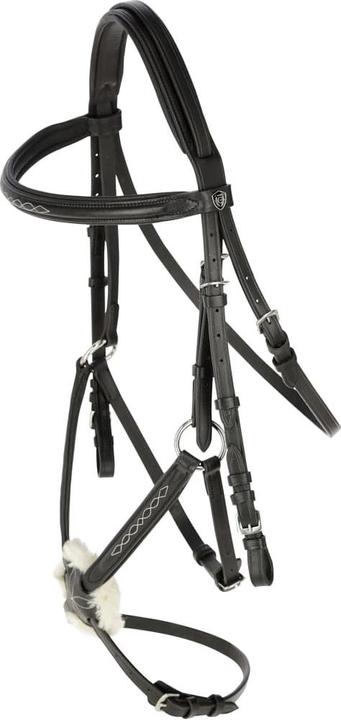 Kerbl Snaffle bridle Cancun black, Cob