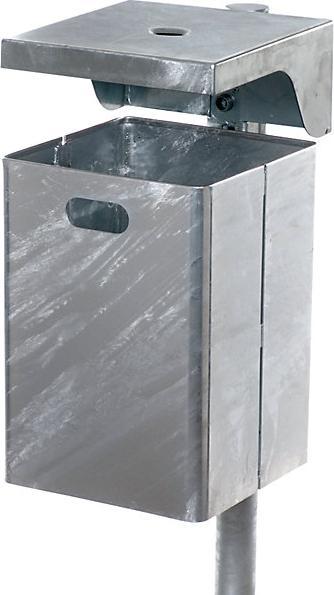 Image du produit kaiserkraft Corbeille pour l'extérieur, galvanisée à chaud (50 l)