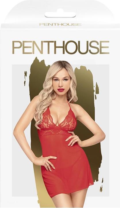 Image du produit Penthouse Lingerie Bedtime story - Mini robe avec thong, 2 pièces - rouge (L, XL)