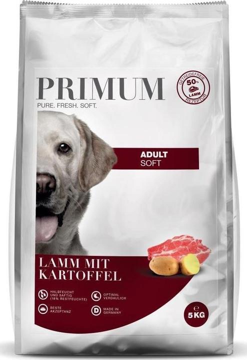 Actual product image PRIMUM Halbfeuchtfutter Adult Lamm mit Kartoffel 5 kg (Adult, 1 pcs., 4339 g)